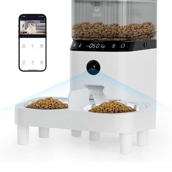 Automatic Cat Feeders, Smart Timed Automatic Dog Feeder, HD Camera Voice Video - Picture 3 of 10